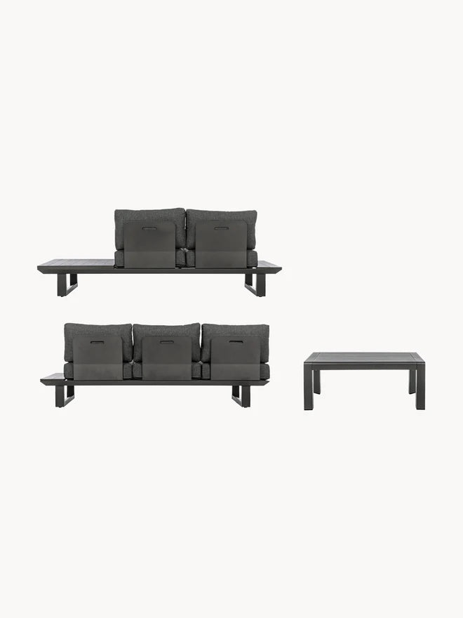 Garten-Lounge-Set 3-teilig